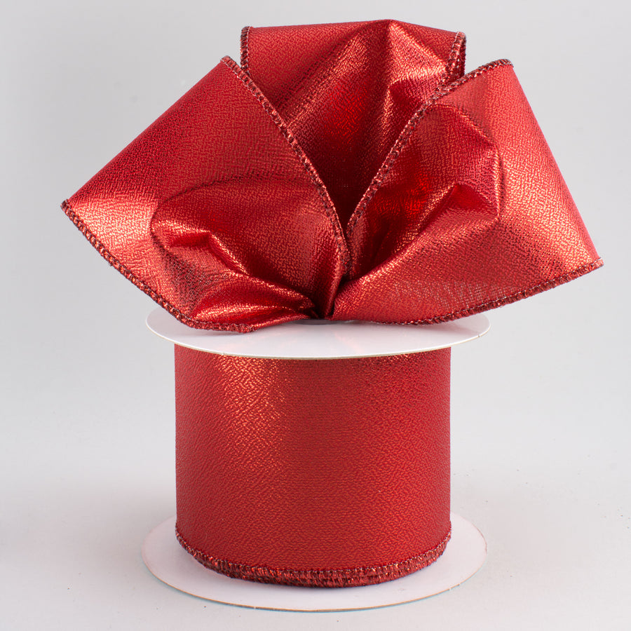 2.5" Metallic Ribbon: Red (10 Yards) Lifestyle Photo
