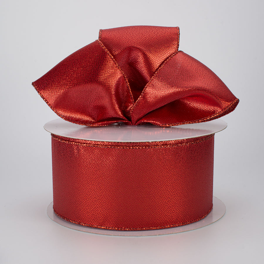 2.5" Metallic Ribbon: Red (100 Feet) Lifestyle Photo