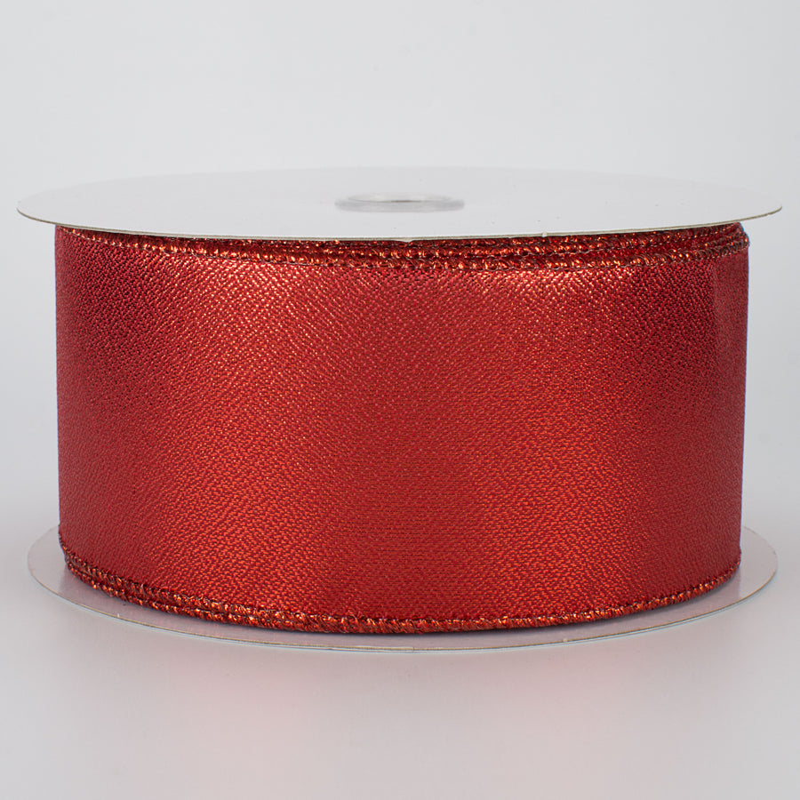 2.5" Metallic Ribbon: Red (100 Feet)