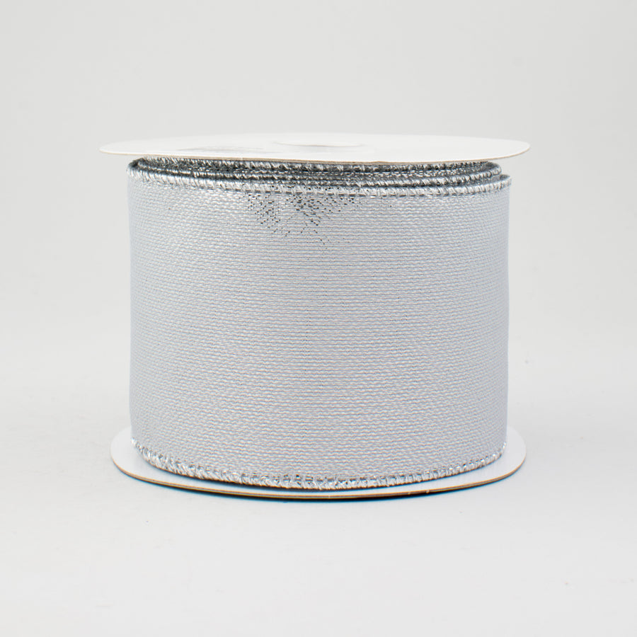 2.5" Metallic Ribbon: Silver (10 Yards)