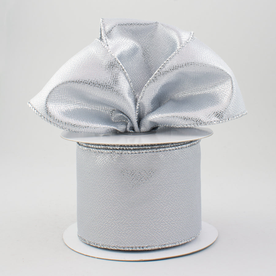 2.5" Metallic Ribbon: Silver (10 Yards) Lifestyle Photo