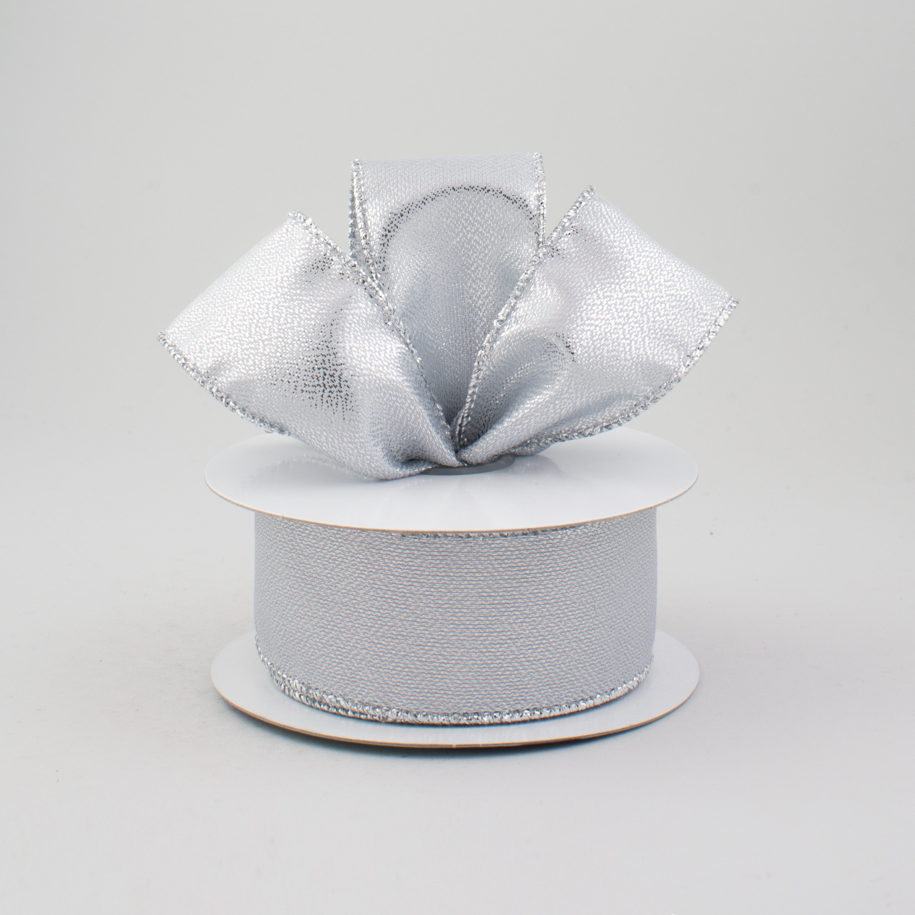 1.5" Metallic Ribbon: Silver (10 Yards) Lifestyle Photo