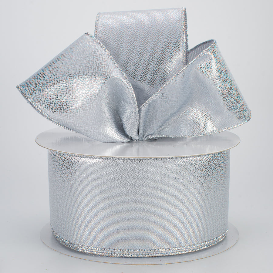 2.5" Metallic Ribbon: Silver (100 Feet) Lifestyle Photo