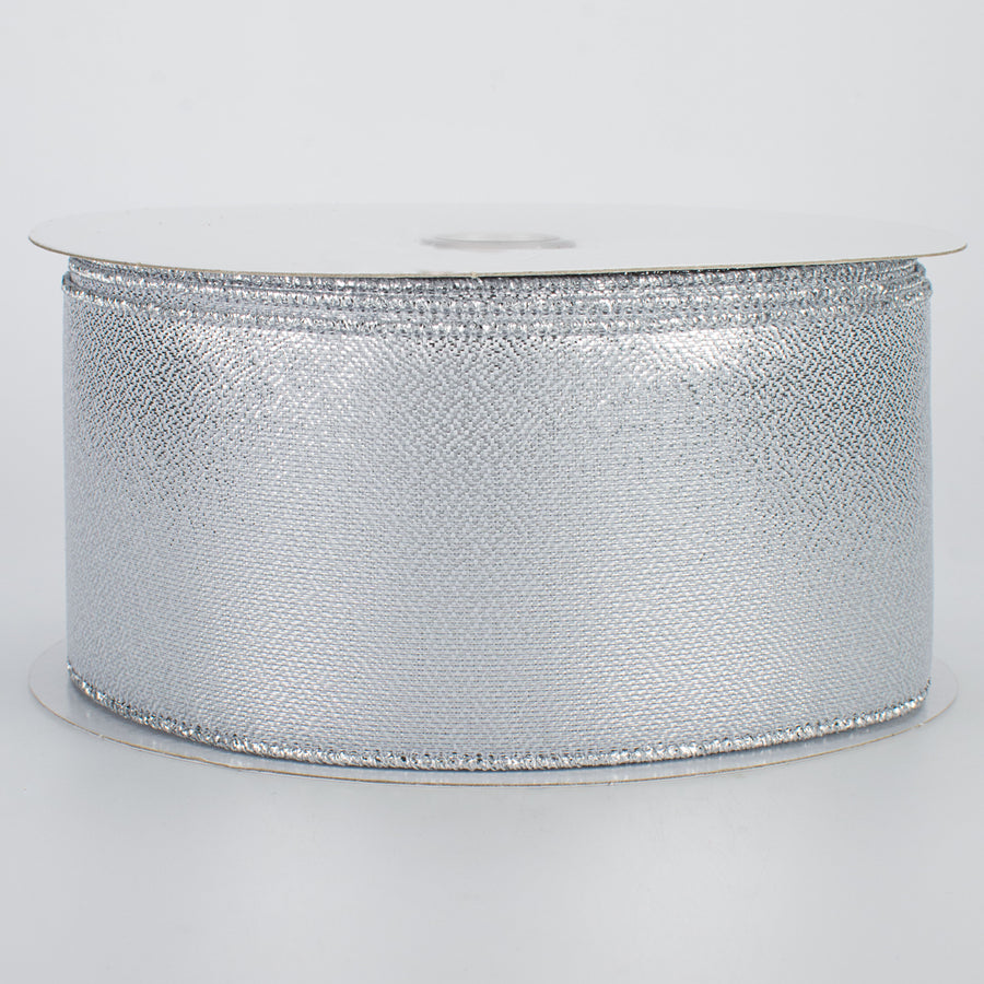 2.5" Metallic Ribbon: Silver (100 Feet)