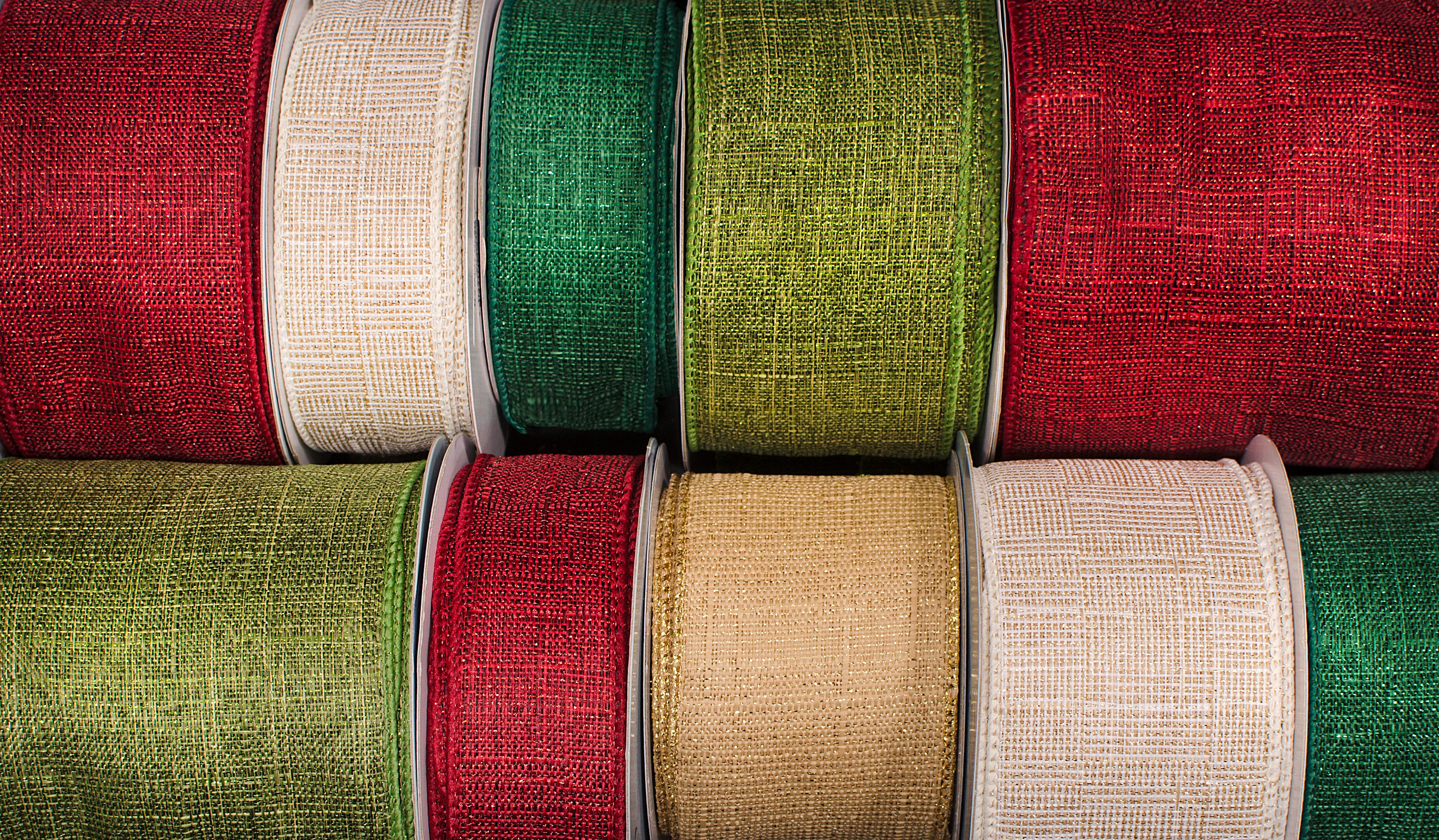 1.5" Metallic Royal Canvas Ribbon: Burgundy/Red (10 Yards) detail photo 3