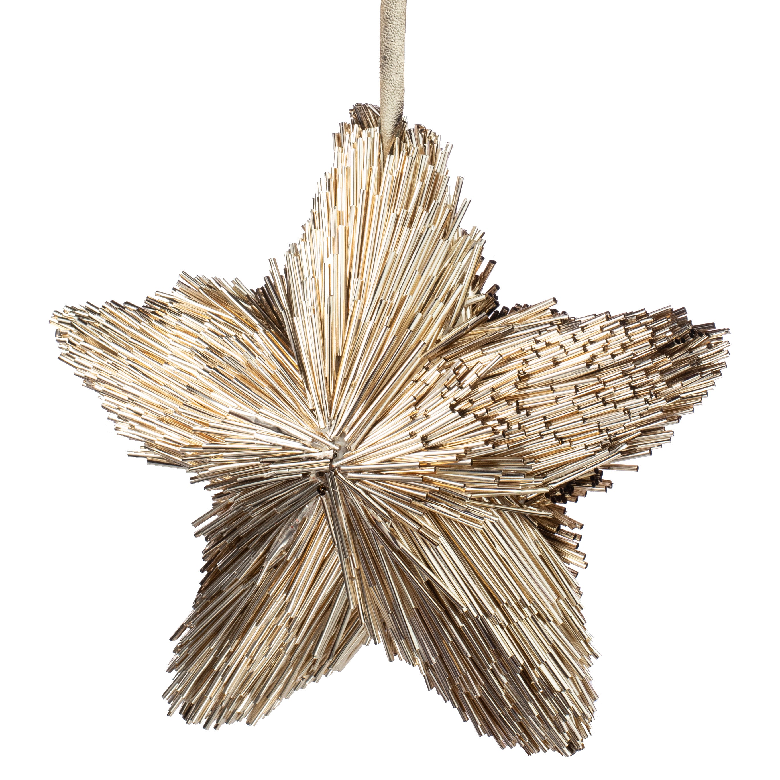 8" Metallic Sparkle Star Ornament: Champagne Gold Item Number: 275451