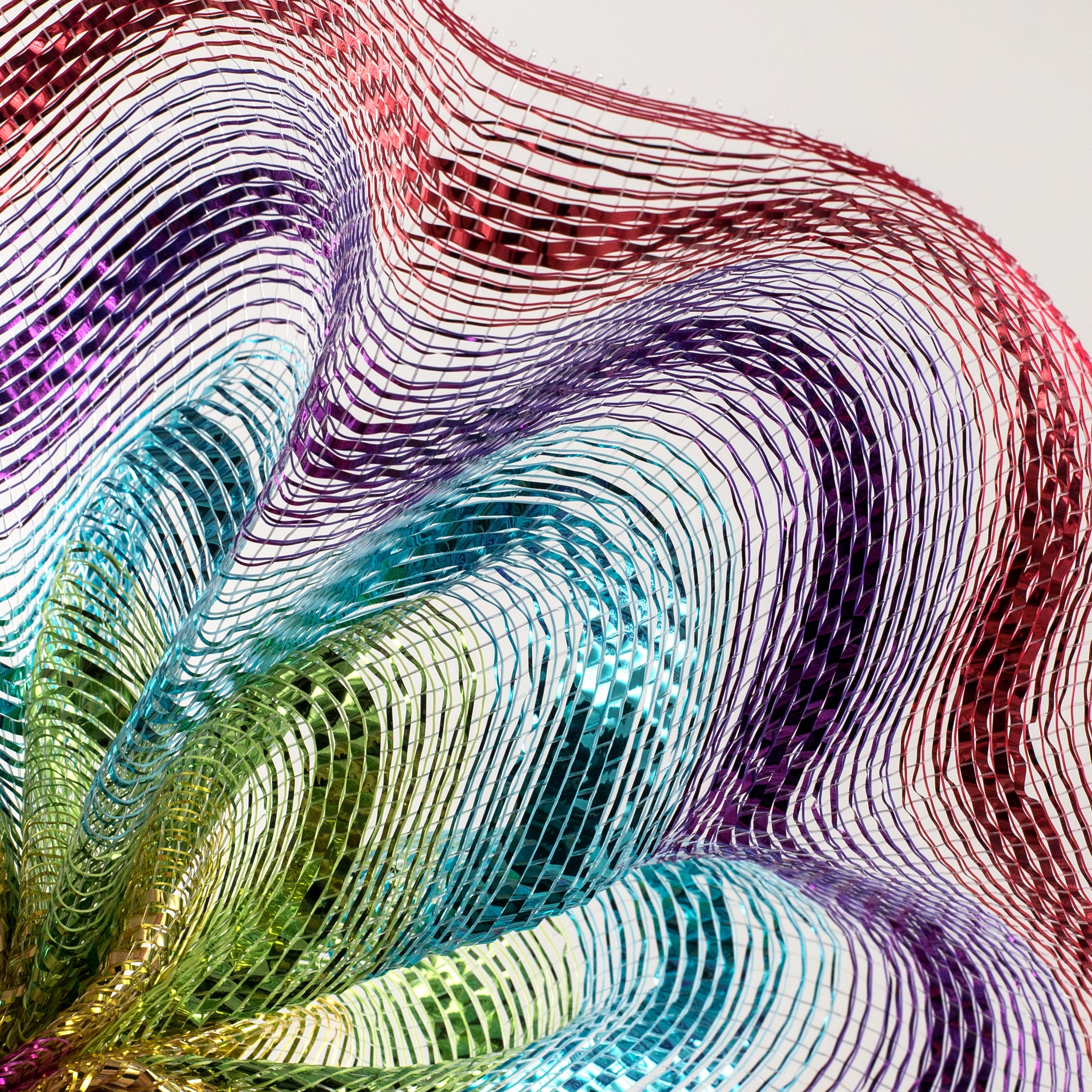 10" Metallic Stripe Mesh: Rainbow (10 Yards) Lifestyle Photo