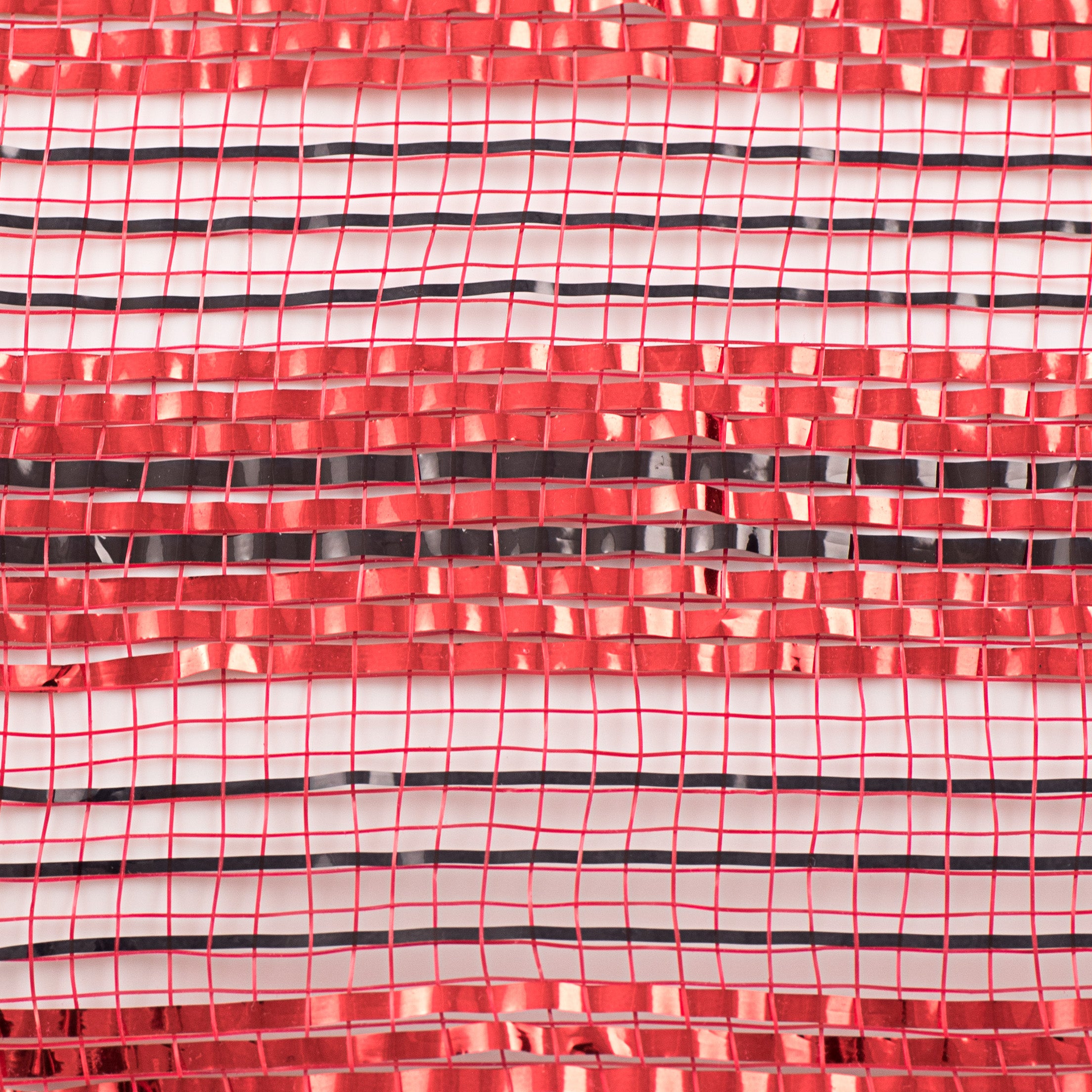 10" Metallic Stripe Mesh: Red, Dark Red, Black detail photo 3