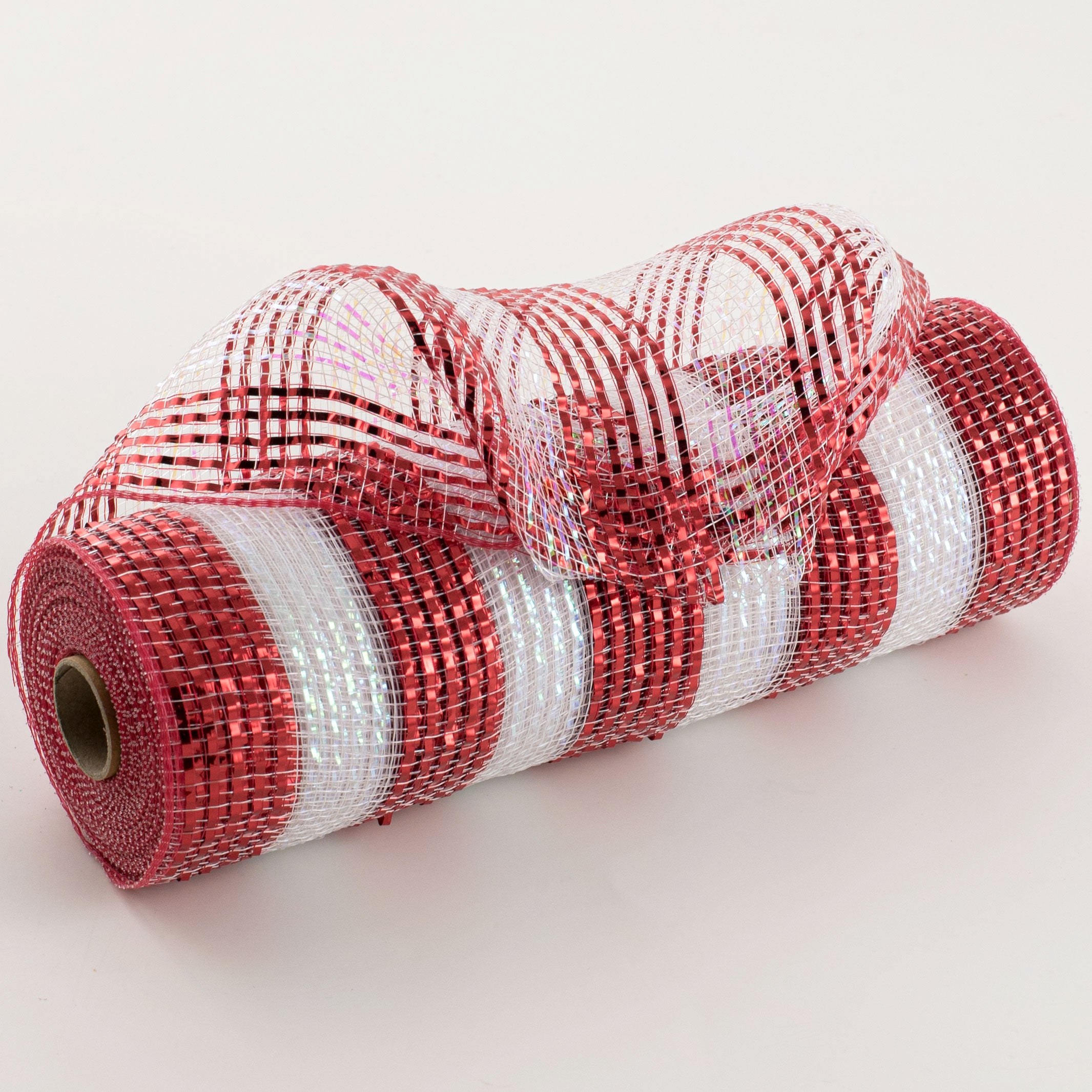 10" Metallic Stripe Mesh: Red & Iridescent Item Number: XB103310-01
