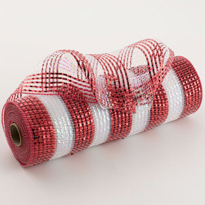 10" Metallic Stripe Mesh: Red & Iridescent Item Number: XB103310-01