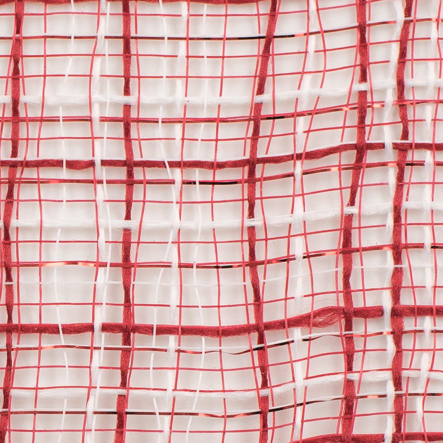 10" Metallic Tweed Mesh: Red & White detail photo 3