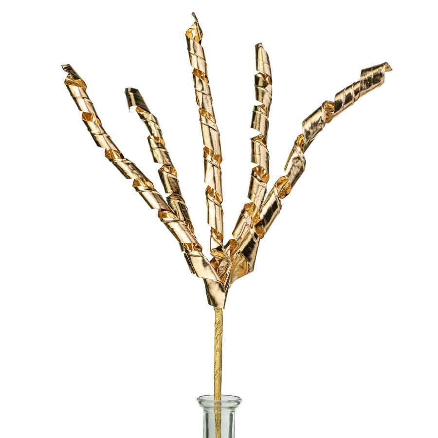 19" Metallic Twirl Spray: Gold Item Number: 84590GD