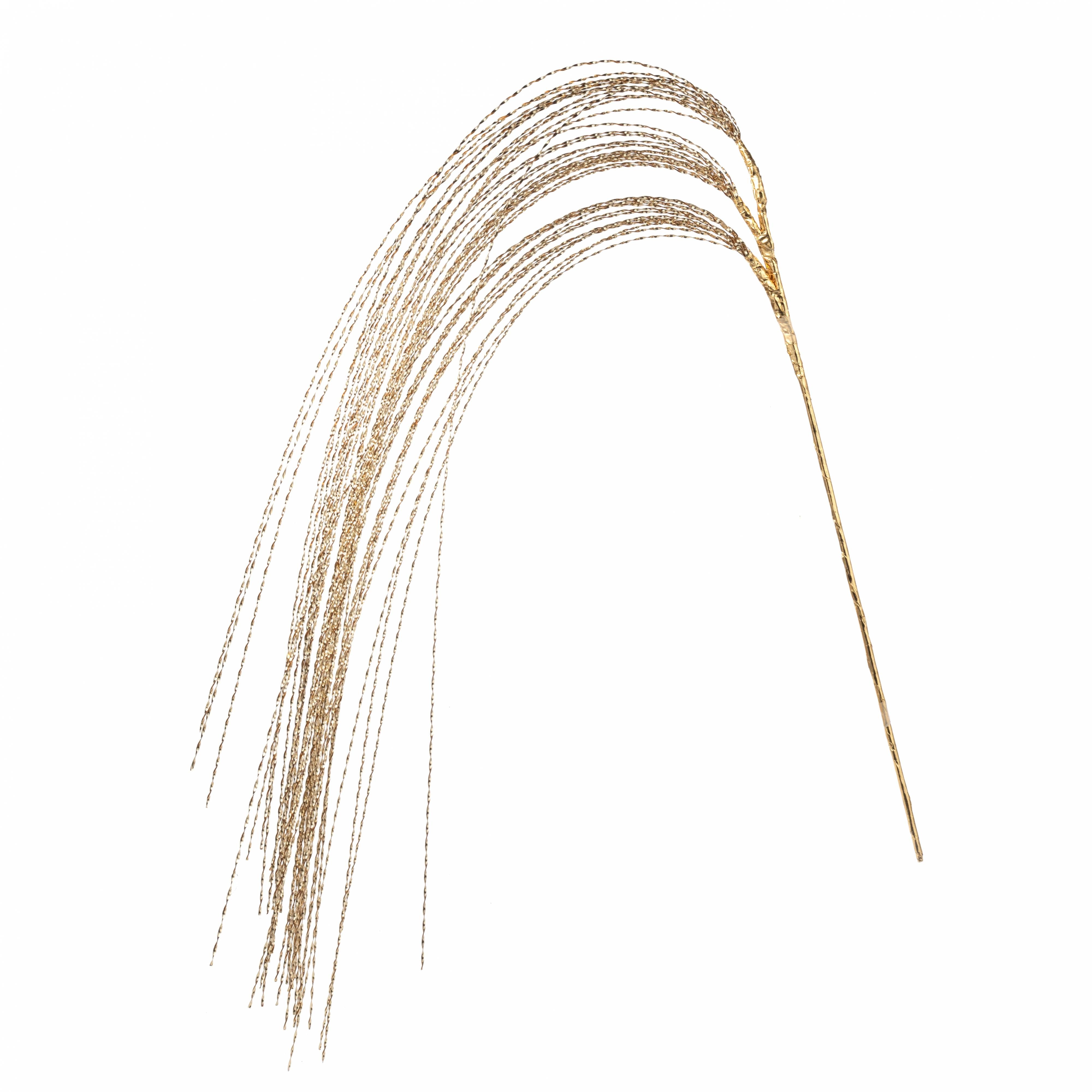 48" Metallic Twisted Grass Spray: Gold Item Number: XS120208