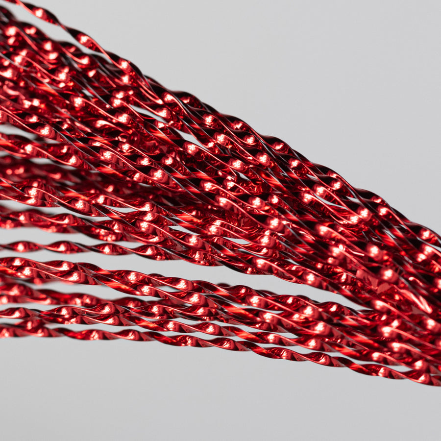 32" Metallic Twisted Grass Spray: Red Lifestyle Photo
