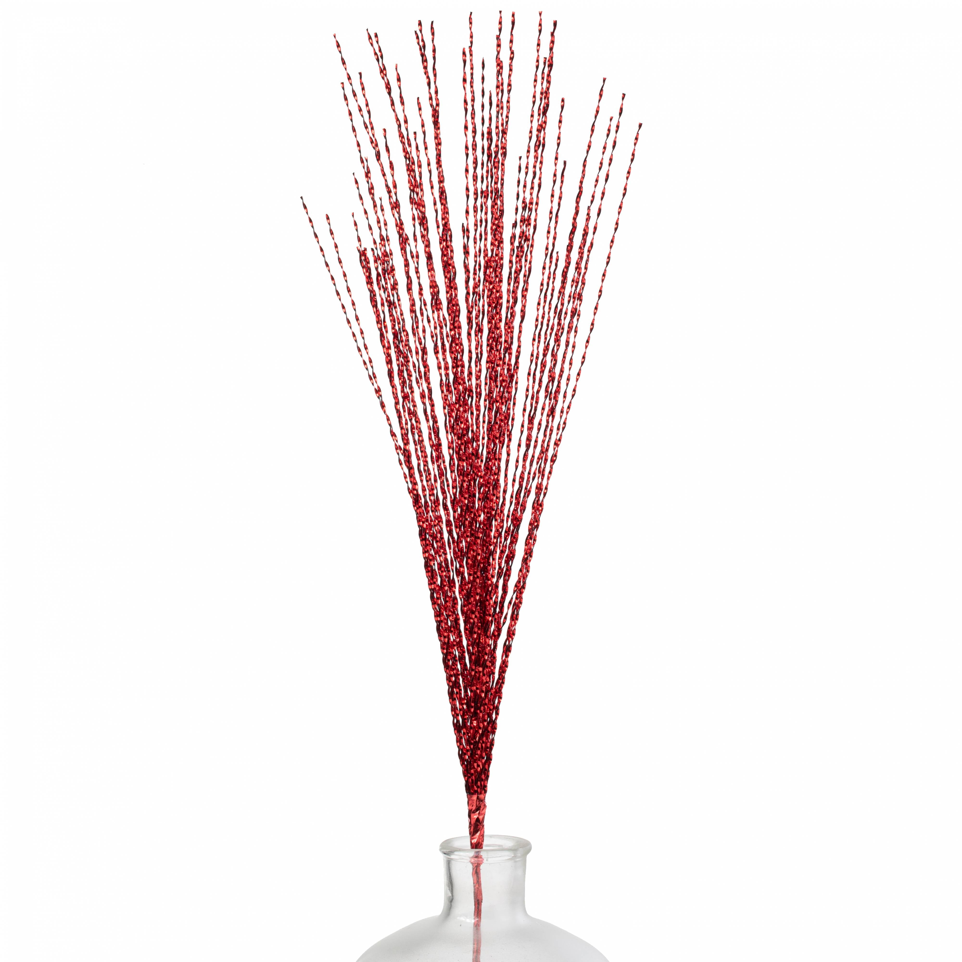 32" Metallic Twisted Grass Spray: Red Item Number: XS120124
