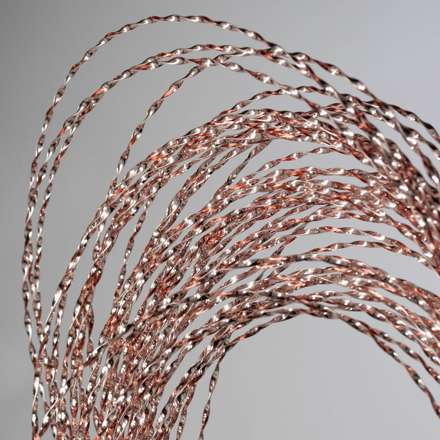 48" Metallic Twisted Grass Spray: Rose Gold detail photo 4
