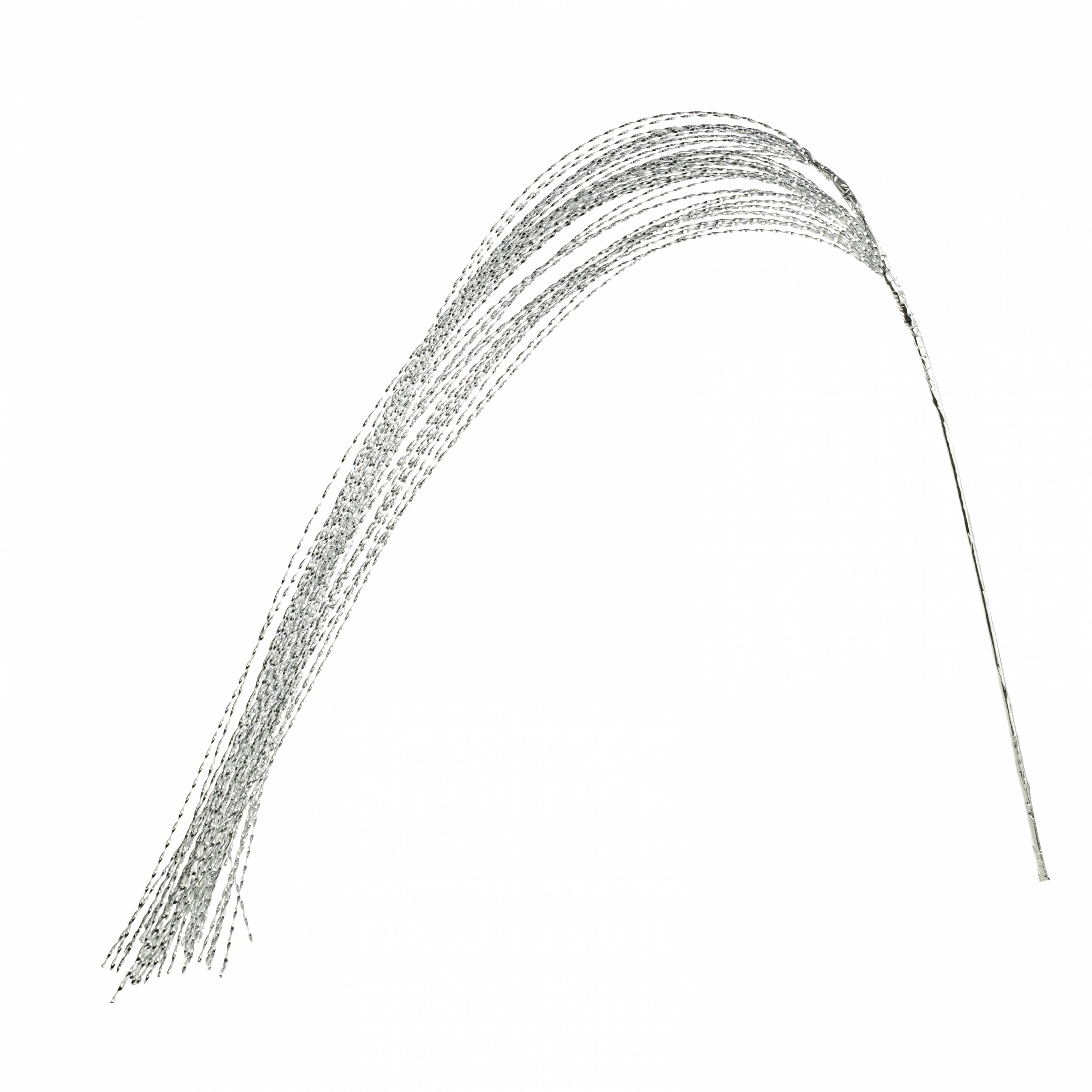 48" Metallic Twisted Grass Spray: Silver Item Number: XS120226