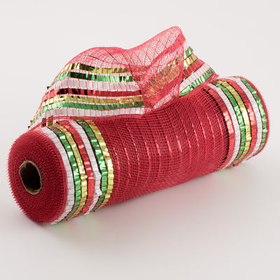 10" Metallic XL Wide Foil Border Mesh: Red, White, Emerald, Lime Item Number: RY8515EJ
