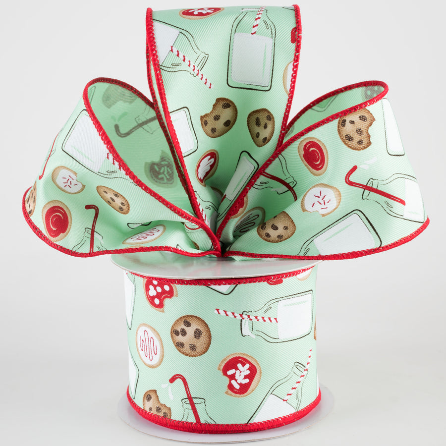 2.5" Milk & Cookies Ribbon: Mint Green (10 Yards) Lifestyle Photo