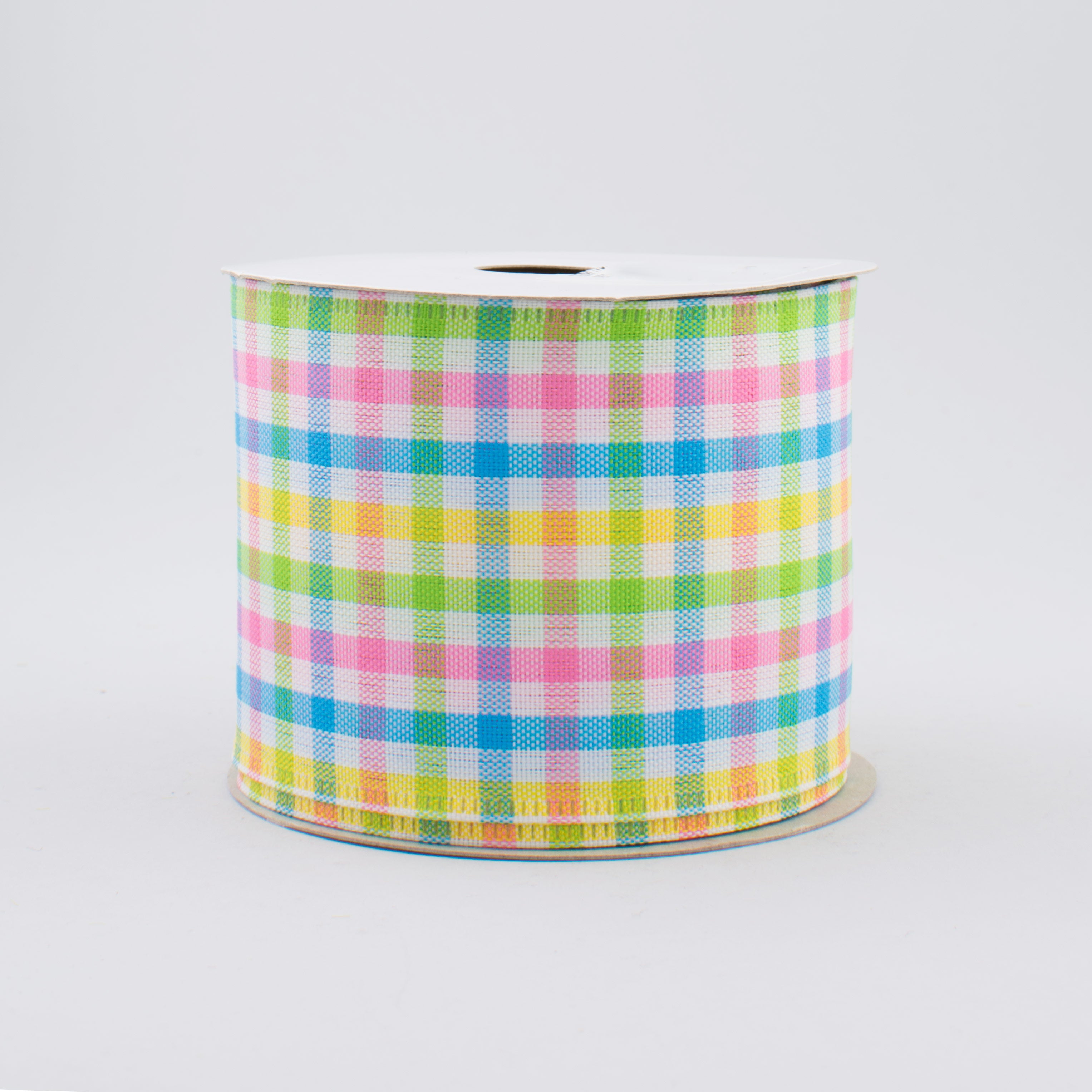 2.5" Mini Pastel Gingham Check Ribbon (10 Yards)