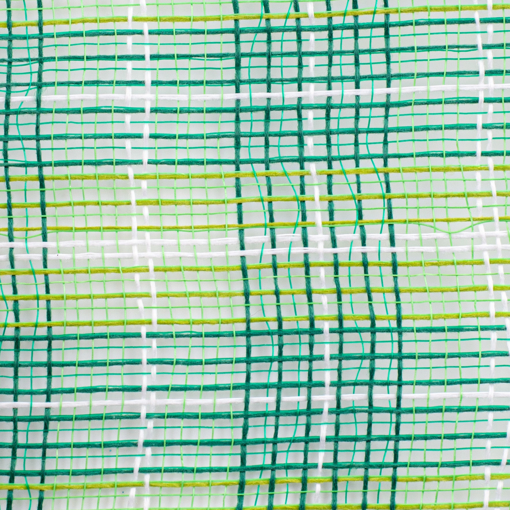 10" Mini Plaid Mesh: Emerald, Lime, White detail photo 3