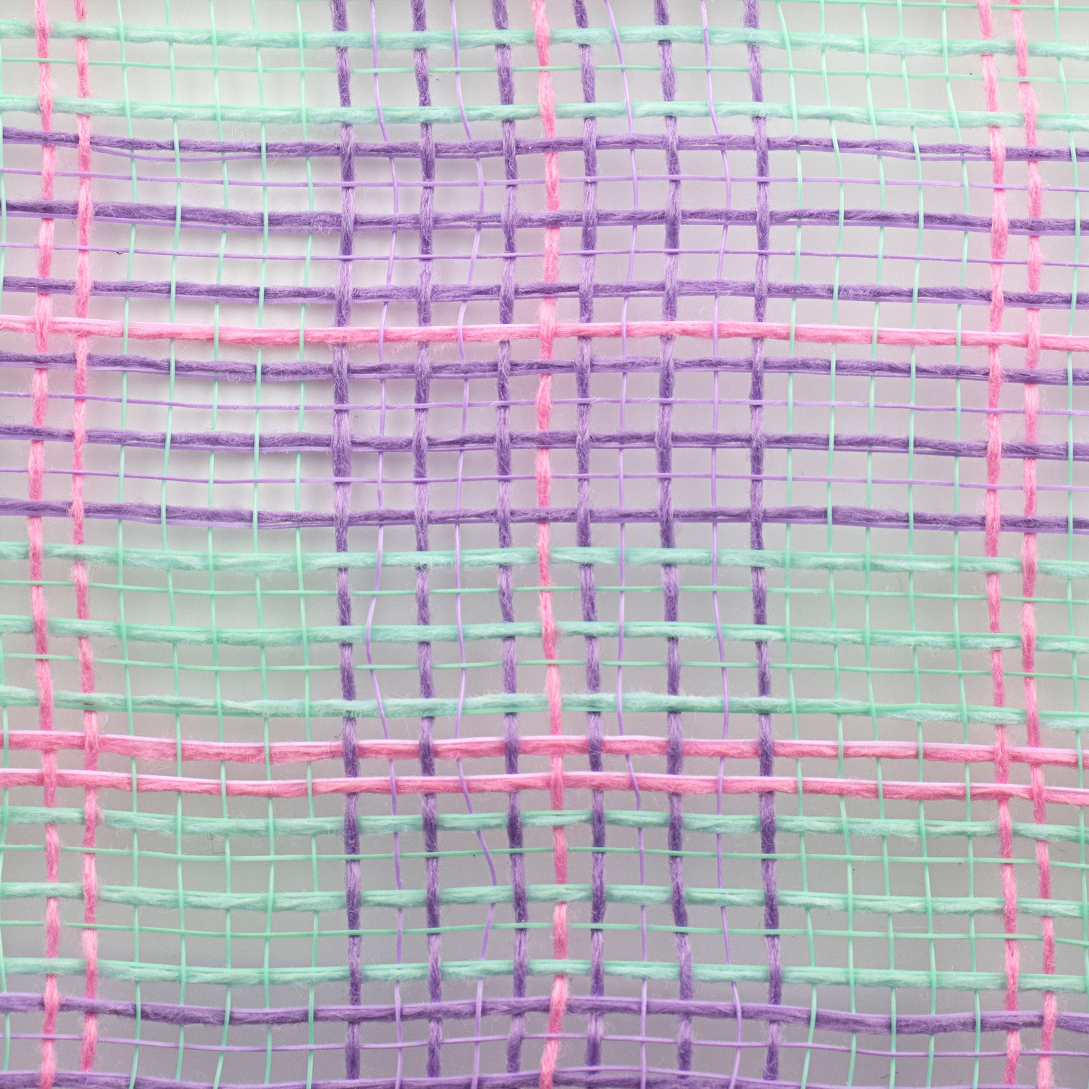 10" Mini Plaid Mesh: Lavender, Mint, Light Pink detail photo 3