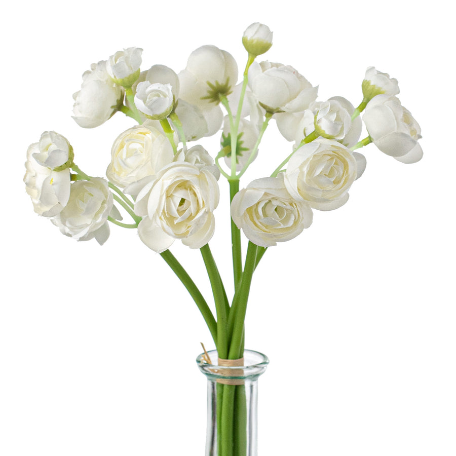 11" Mini Ranunculus Bundle: White Item Number: 2280018WH
