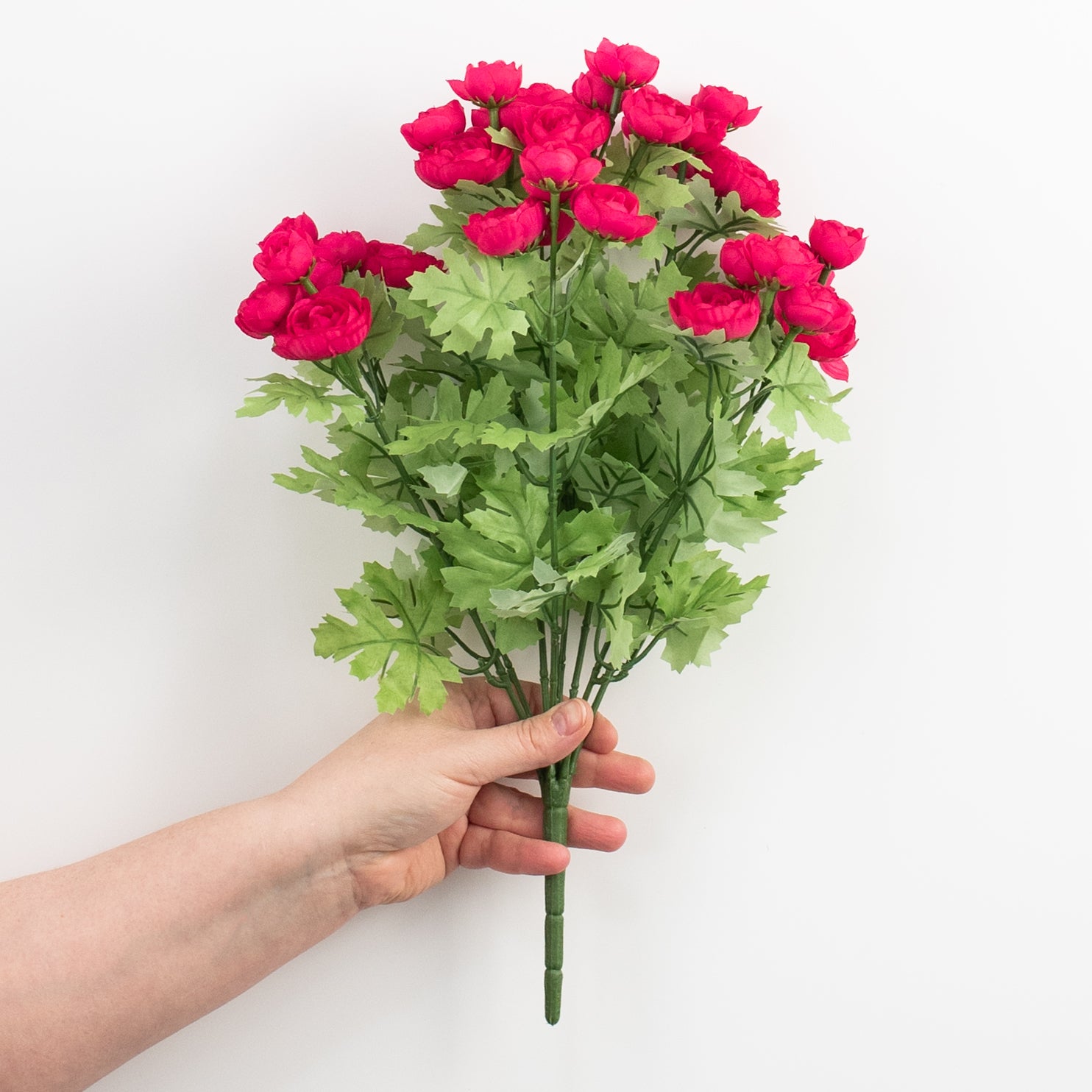 17" Mini Ranunculus Bush: Fuchsia Pink detail photo 3
