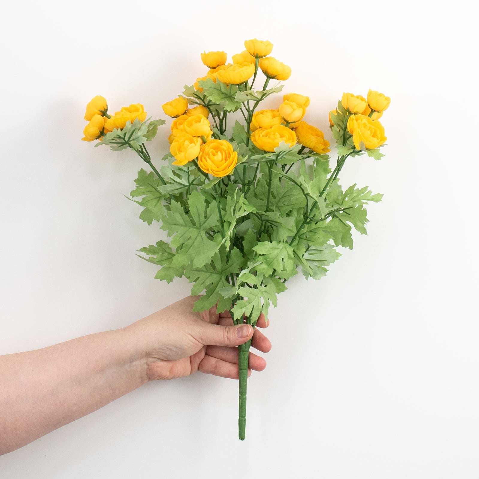17" Mini Ranunculus Bush: Yellow detail photo 3