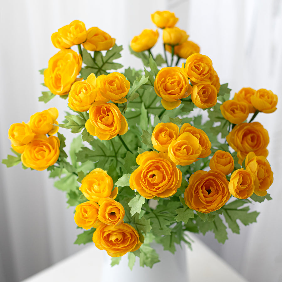 17" Mini Ranunculus Bush: Yellow Item Number: 63514YW