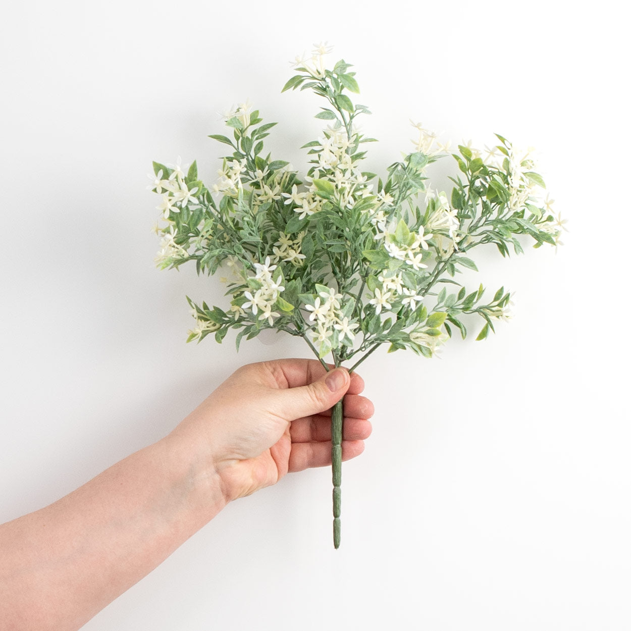 13" Mini Star Flower Bush: White detail photo 3