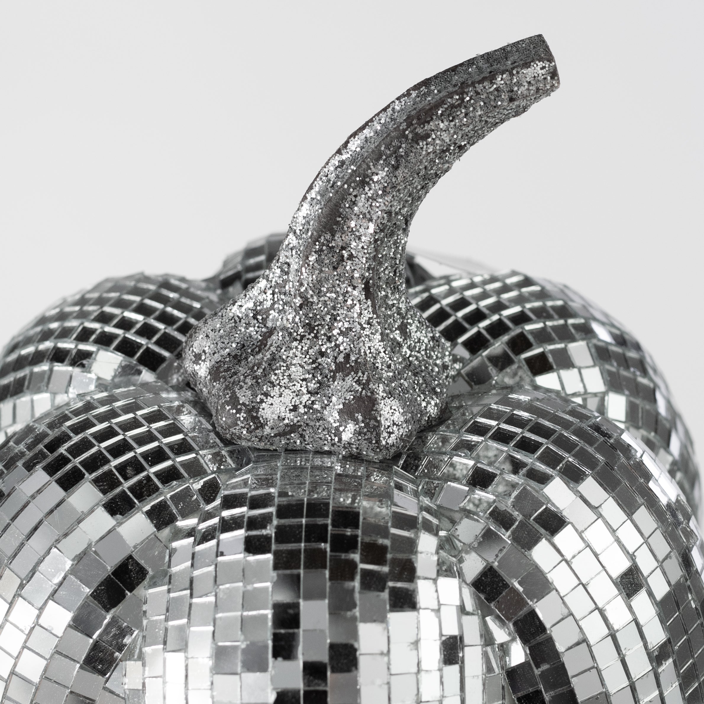 10" Mirror Disco Ball Mosaic Pumpkin detail photo 3