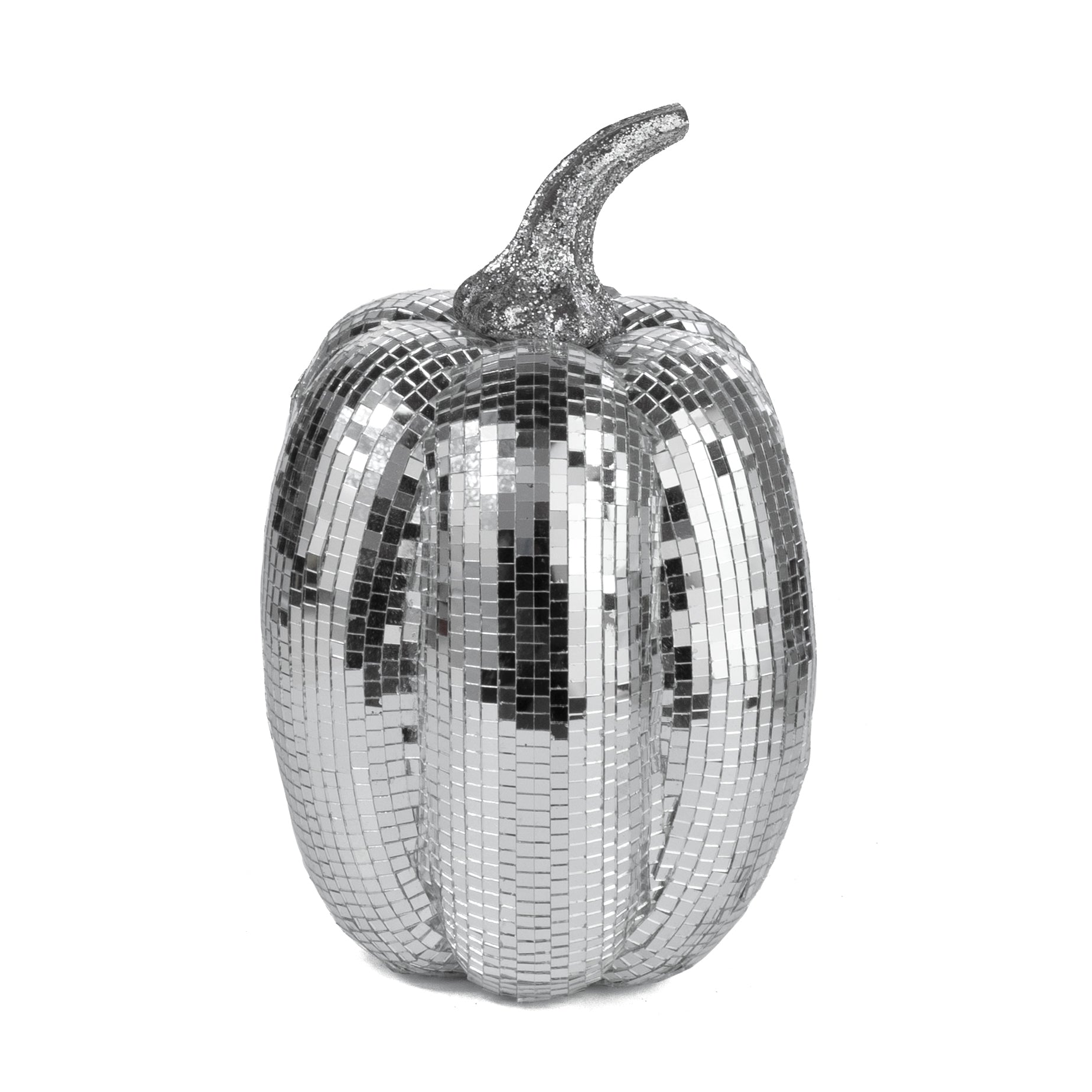 10" Mirror Disco Ball Mosaic Pumpkin Item Number: VZP944-SI
