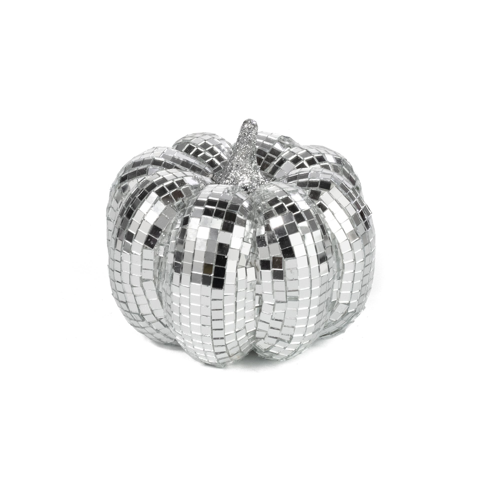 5" Mirror Disco Ball Mosaic Pumpkin Item Number: VZP945-SI