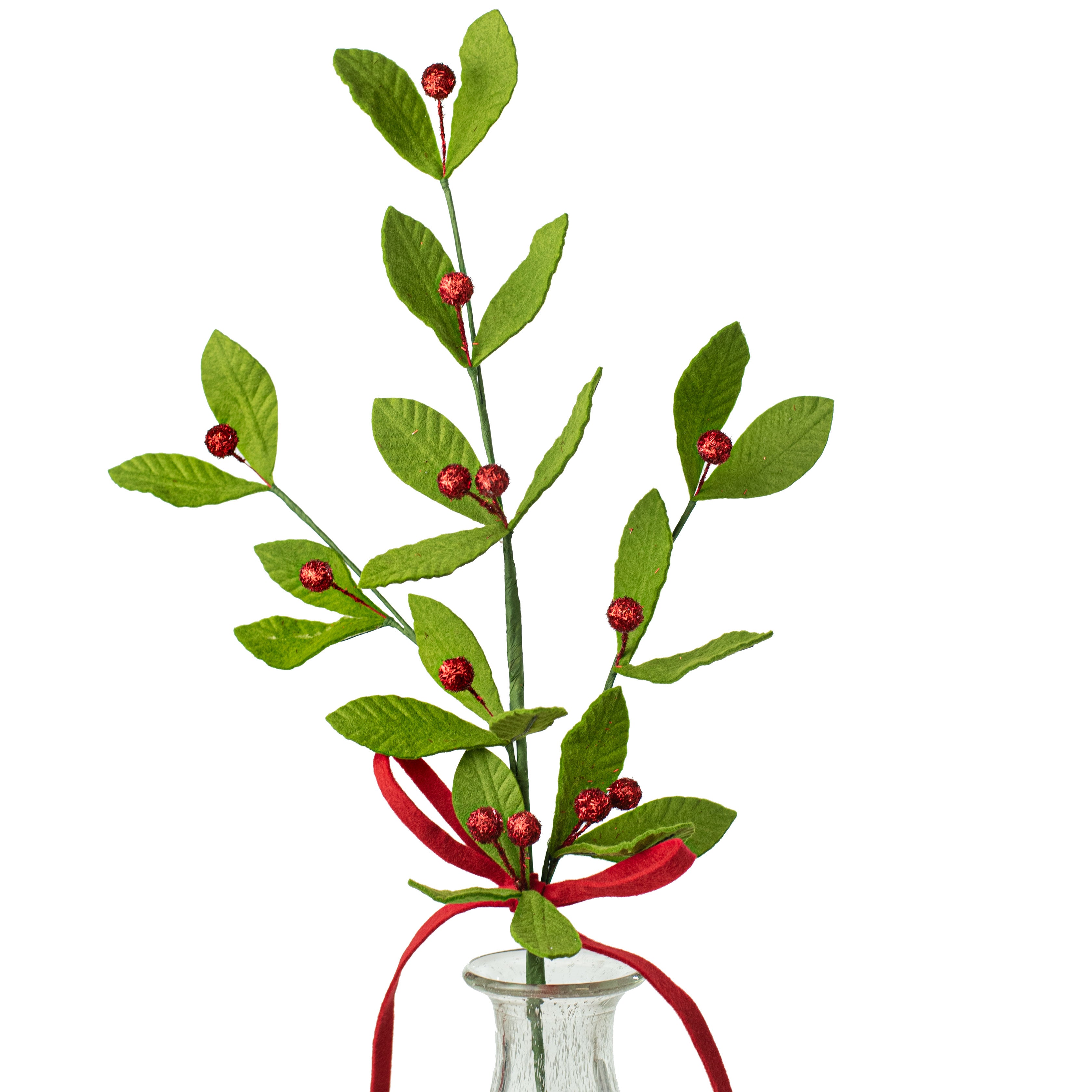 28" Mistletoe & Holly Berry Branch Item Number: ISB73620
