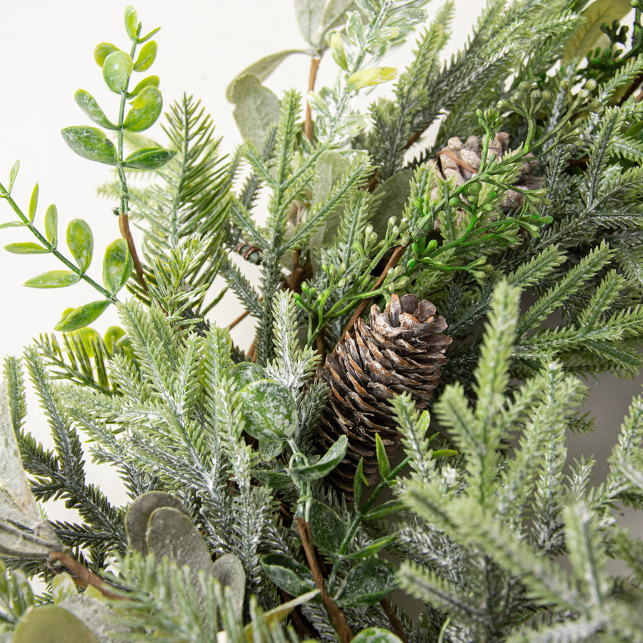 21" Mistletoe & Pine Mix Wreath detail photo 4
