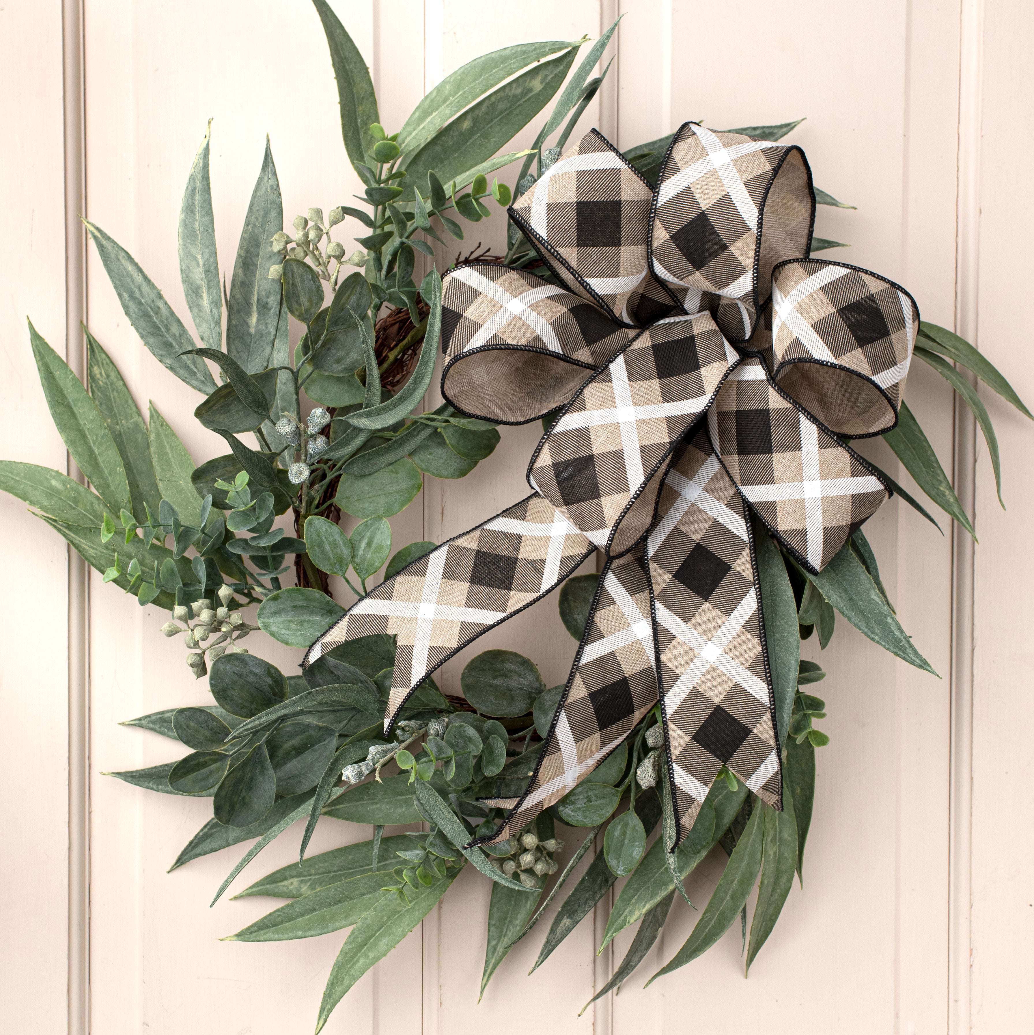 24" Mixed Eucalyptus Wreath Lifestyle Photo