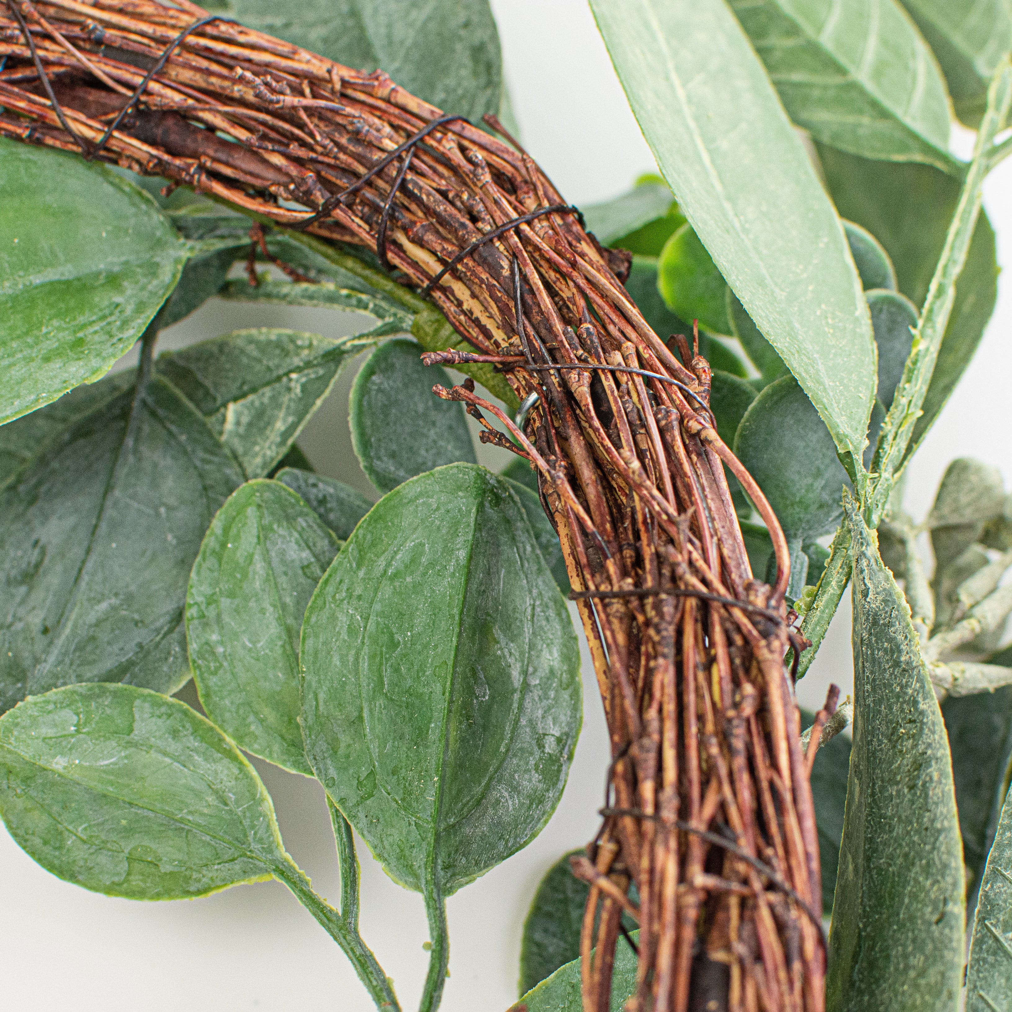 24" Mixed Eucalyptus Wreath detail photo 3