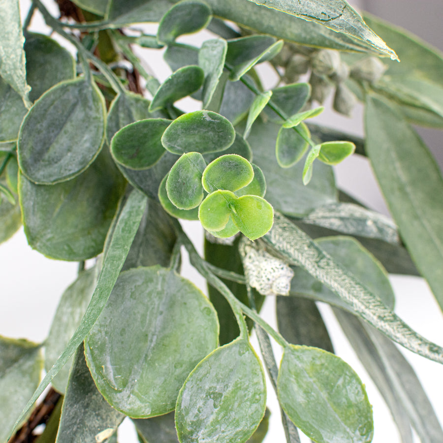 24" Mixed Eucalyptus Wreath detail photo 5