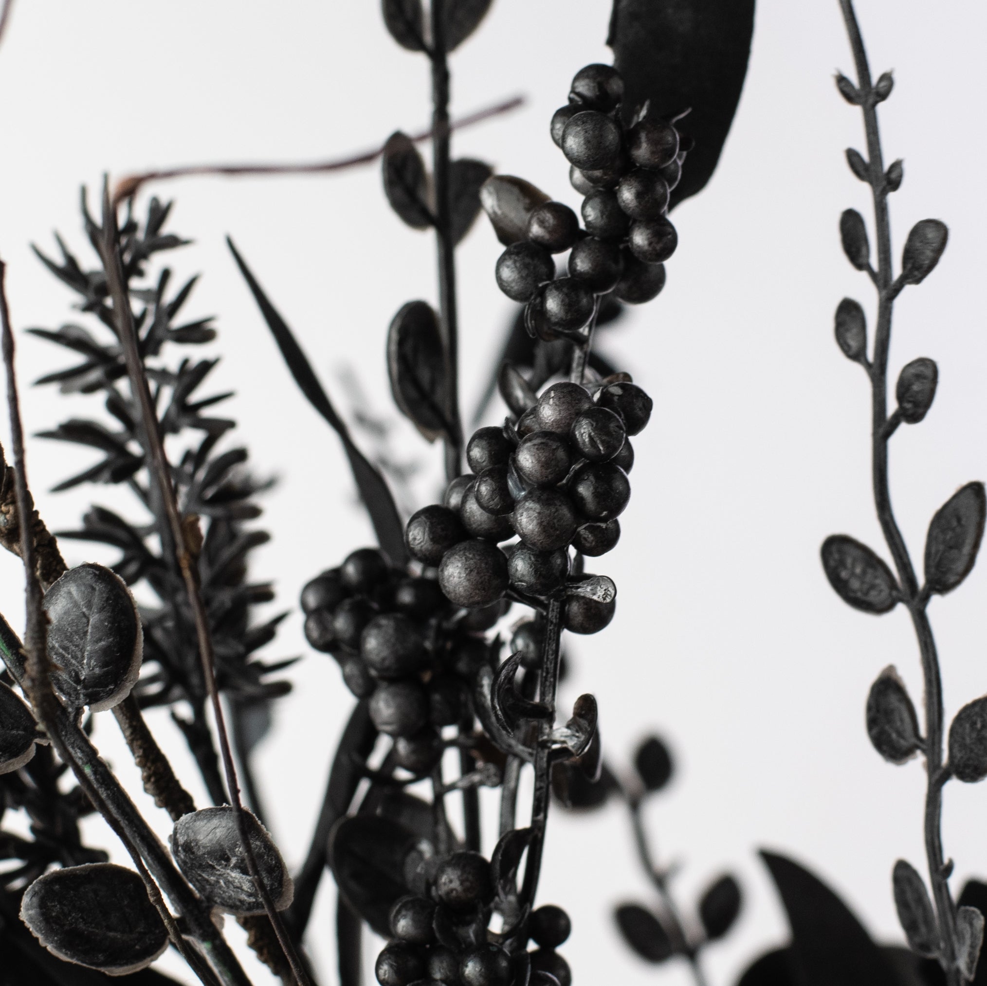 24" Mixed Floral Filler Spray: Black detail photo 4