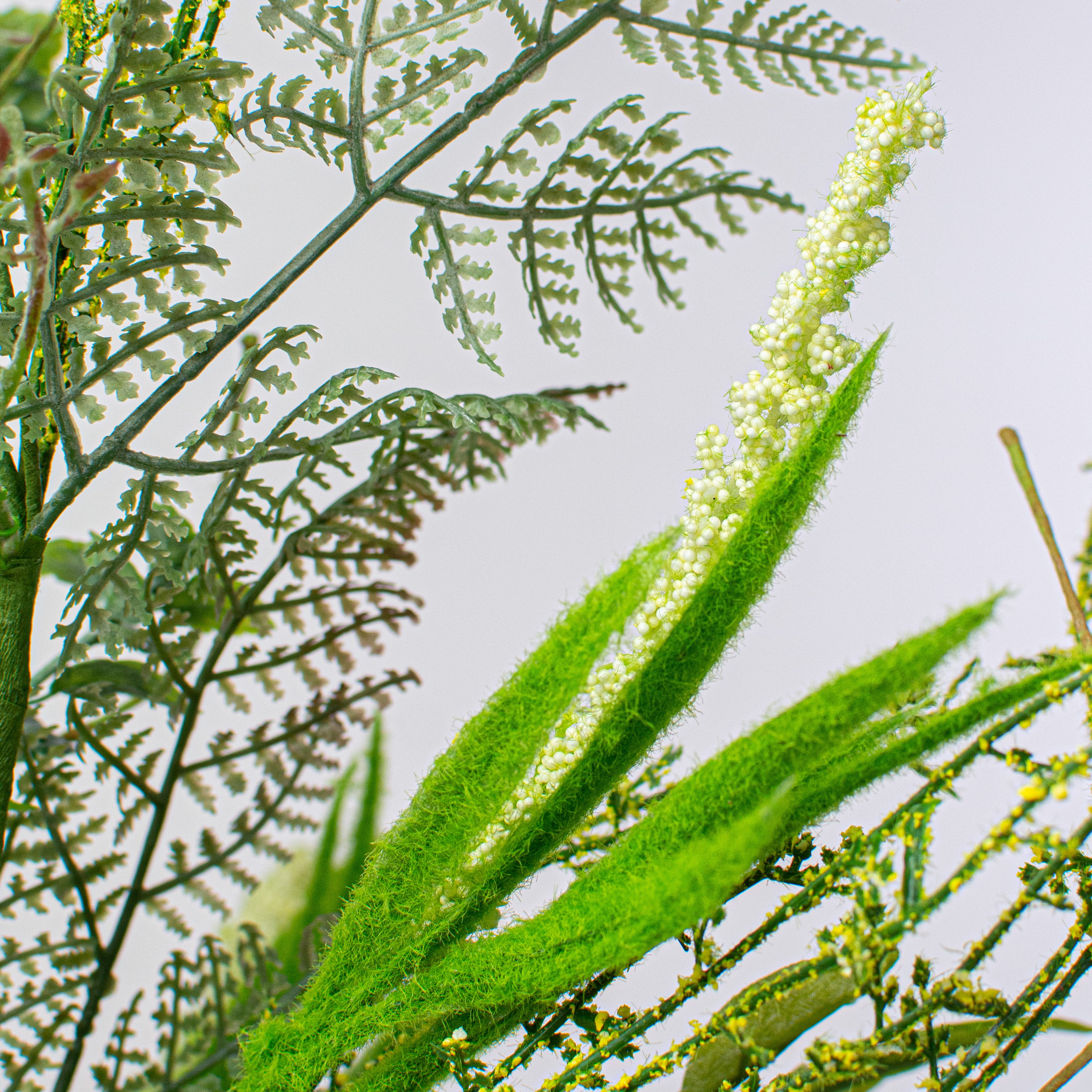 28" Mixed Leaves Twig Filler Spray detail photo 4