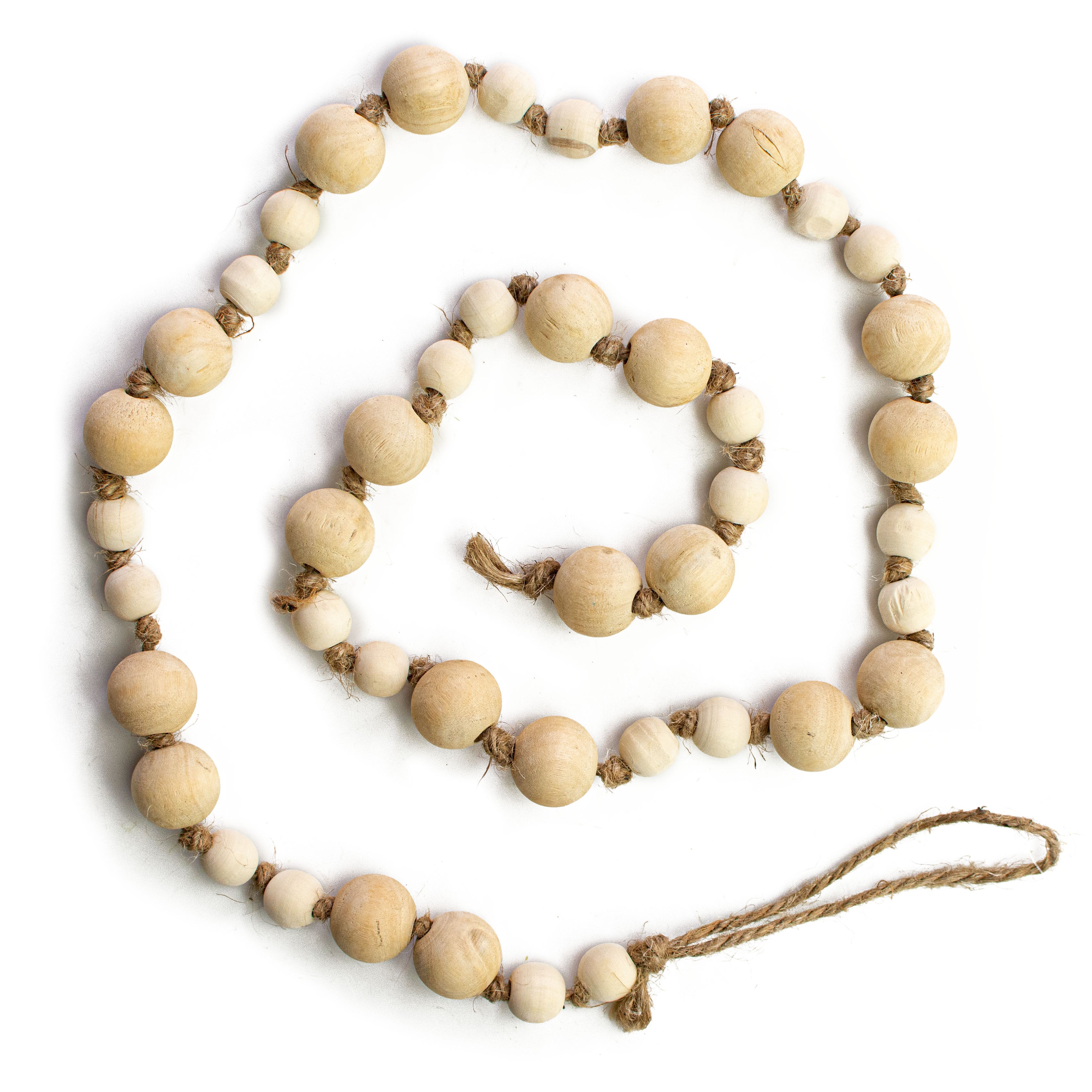 44" Mixed Wood Bead Garland: Bleached Item Number: MZ197730