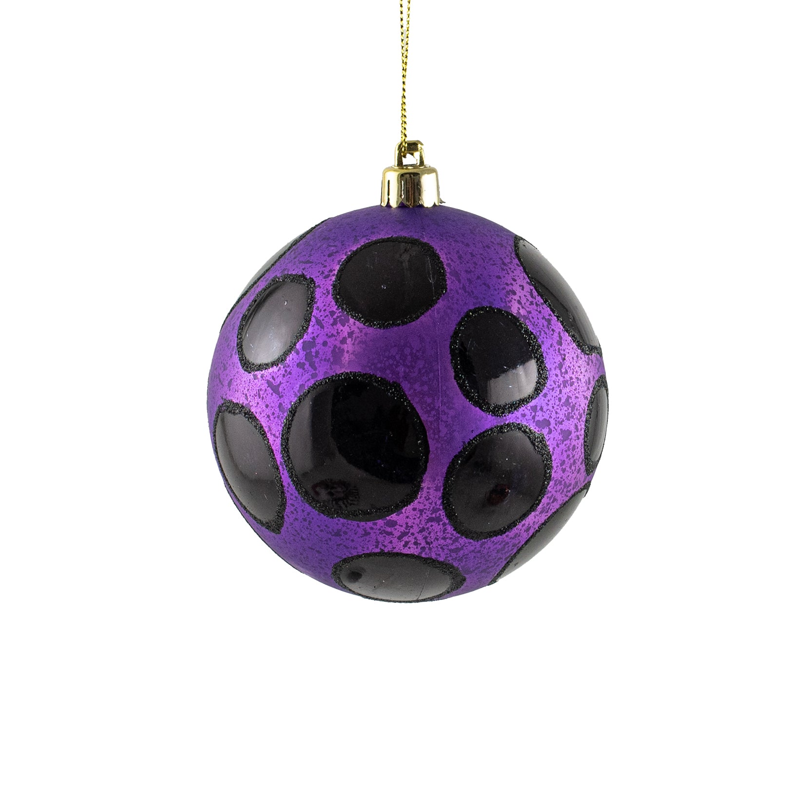 100mm Antiqued Dots Ornament: Purple & Black Item Number: XY8805K1