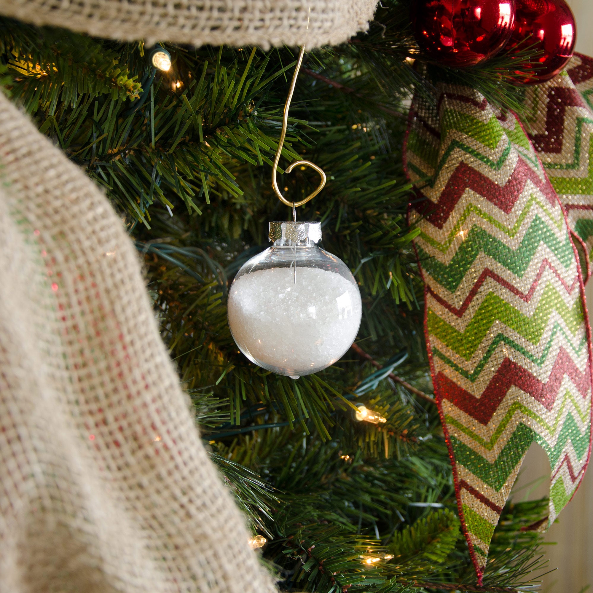 60mm Budget Clear Plastic Ornaments (Box of 6) detail photo 3