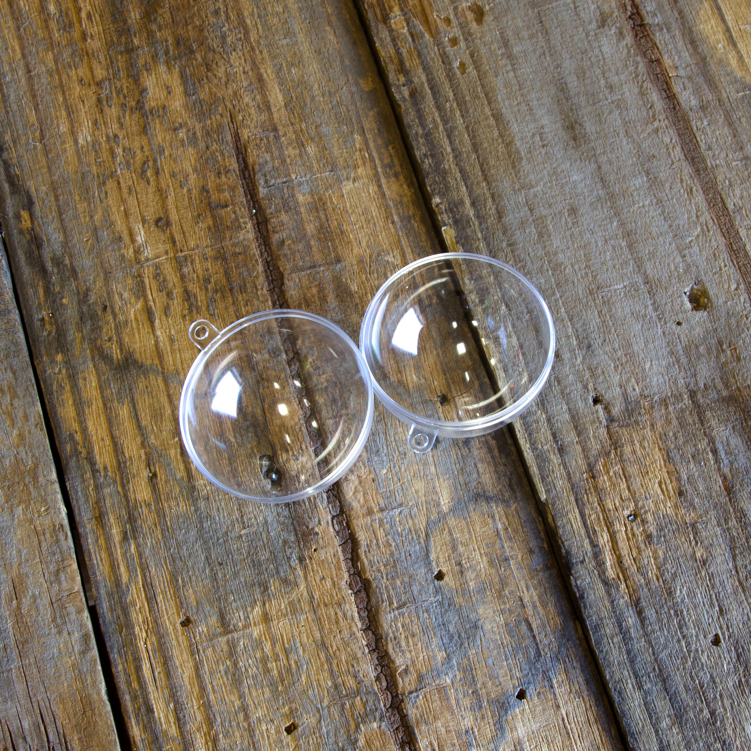 60MM Clear Fillable Ball Ornament: Set of 12 detail photo 3