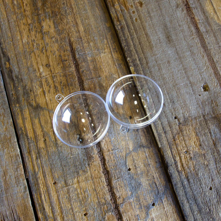 60MM Clear Fillable Ball Ornament: Set of 12 detail photo 3