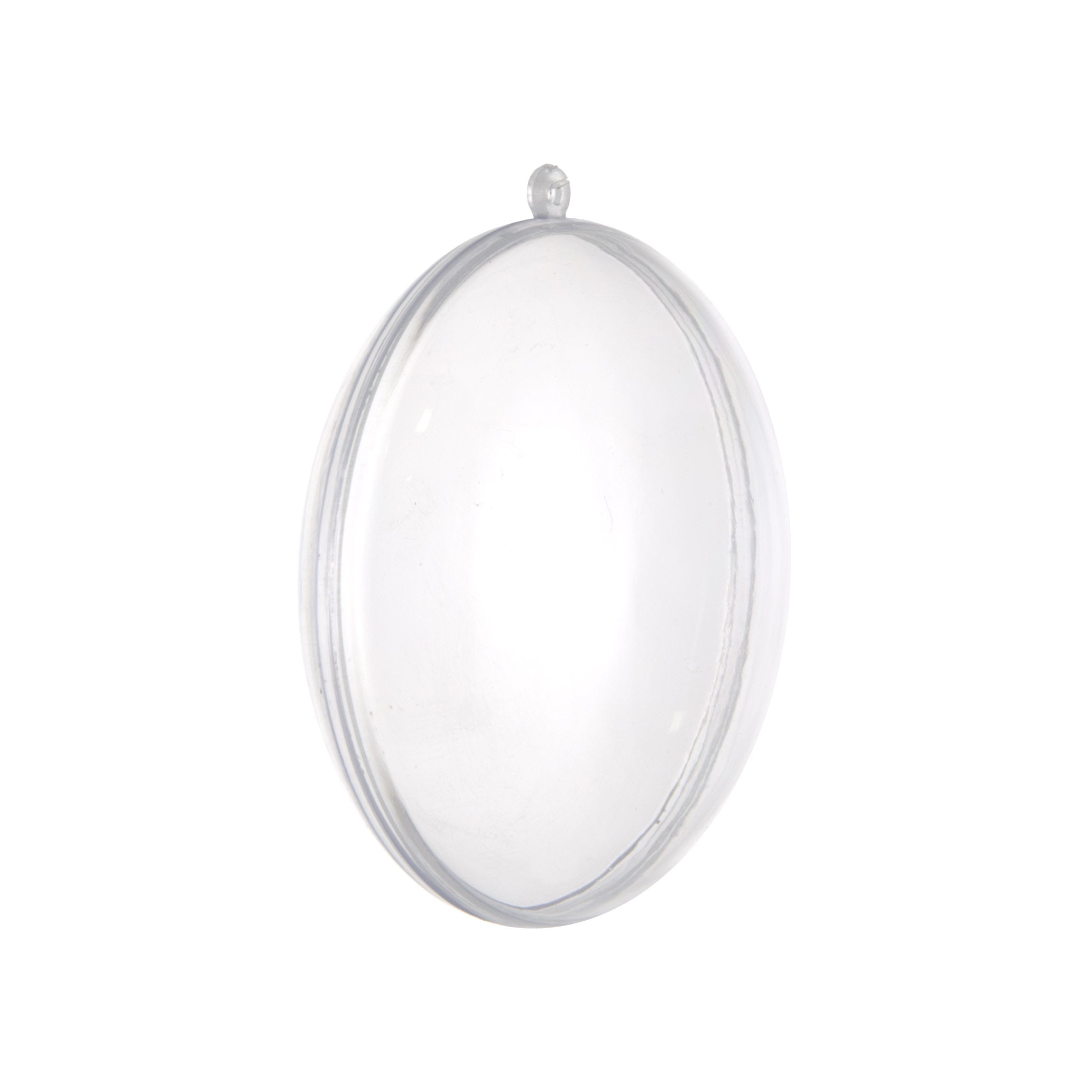 70MM Clear Fillable Oval Flat Ball Ornament: Set of 12 Lifestyle Photo
