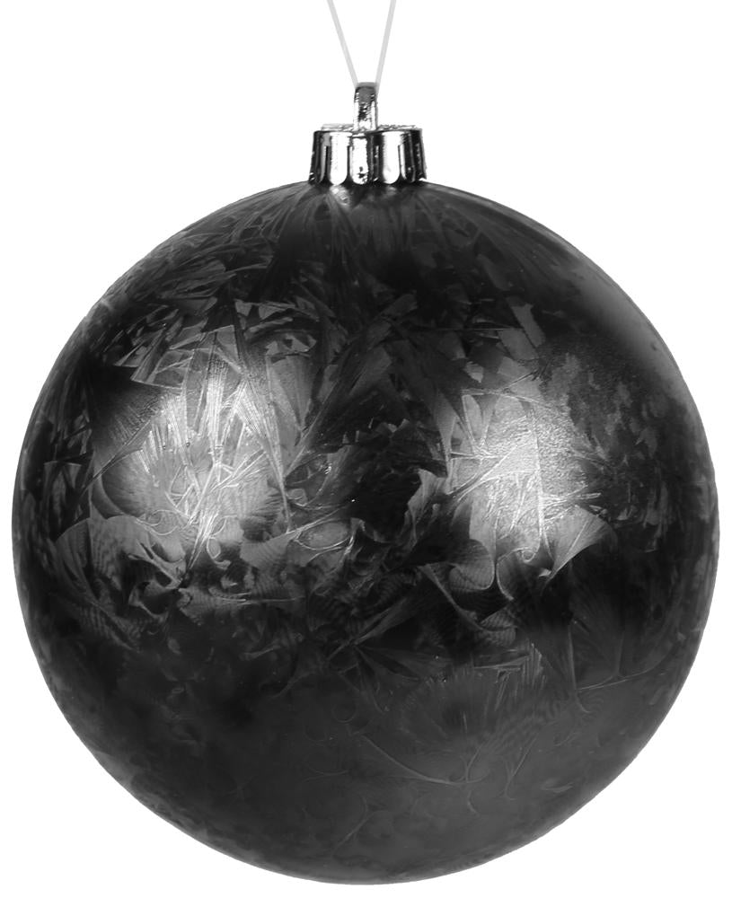 100MM Feather Smooth Ball Ornament: Black Item Number: XH101802