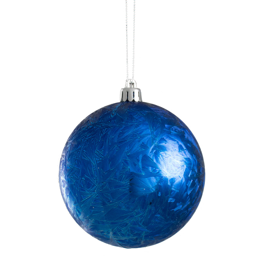 100MM Feather Smooth Ball Ornament: Royal Blue Item Number: XH101825