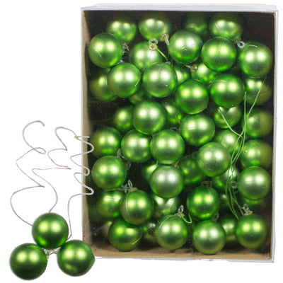 30MM Matte Ball Ornament On Wire: Lime Green (72) Item Number: XH831369